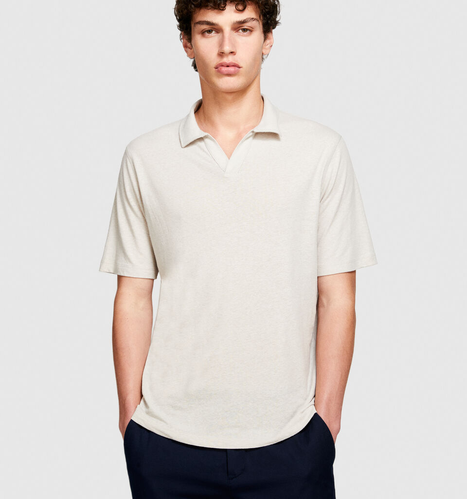 Regular fit polo - men's polos - Beige | Sisley image number 4